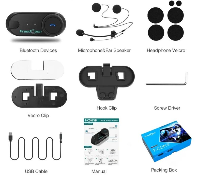 Auricular / Intercomunicador Bluetooth C/RADIO/Motard ( NOVO )