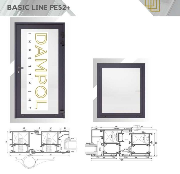 Drzwi i Okna Aluminiowe–projekt według specyfikacji CIEPŁE/ZIMNE