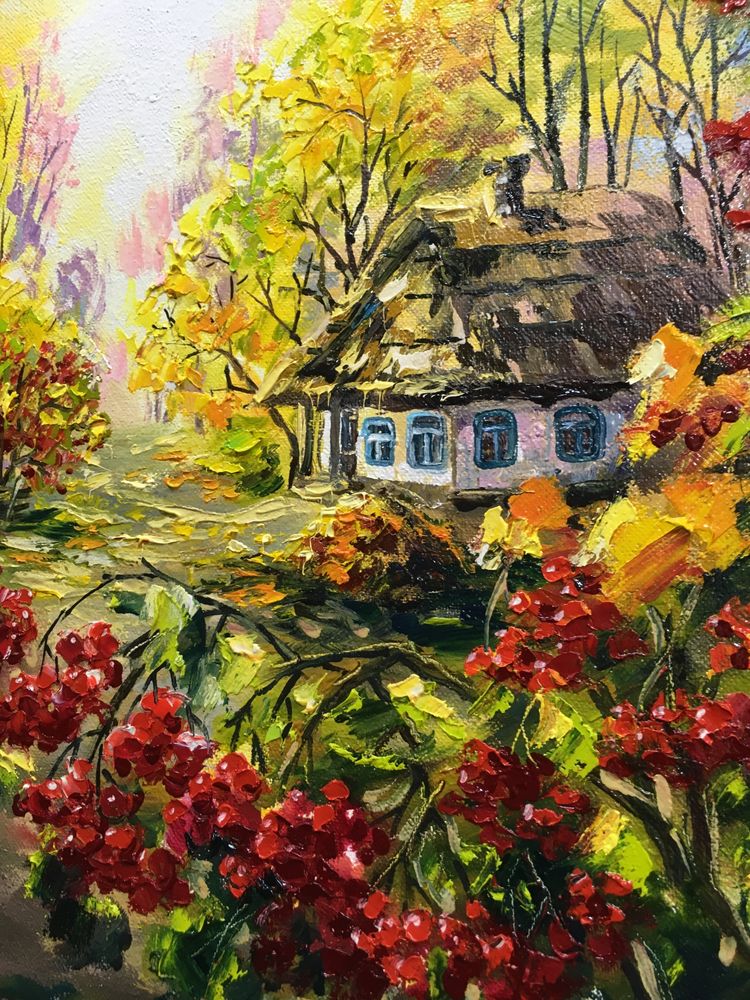 Картина «Калина біля хати»,40*50