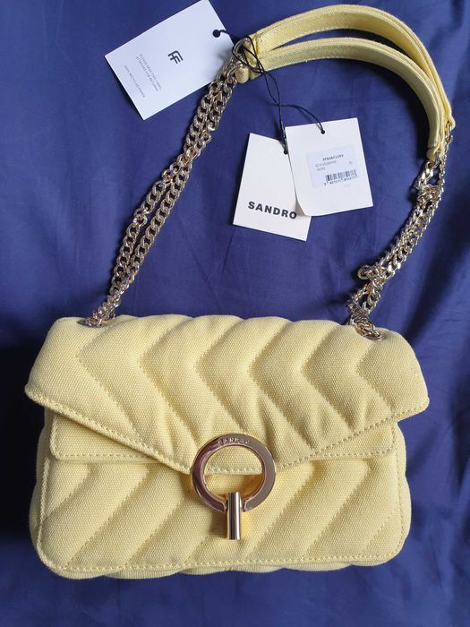 Nowa oryginalna żółta torebka Sandro