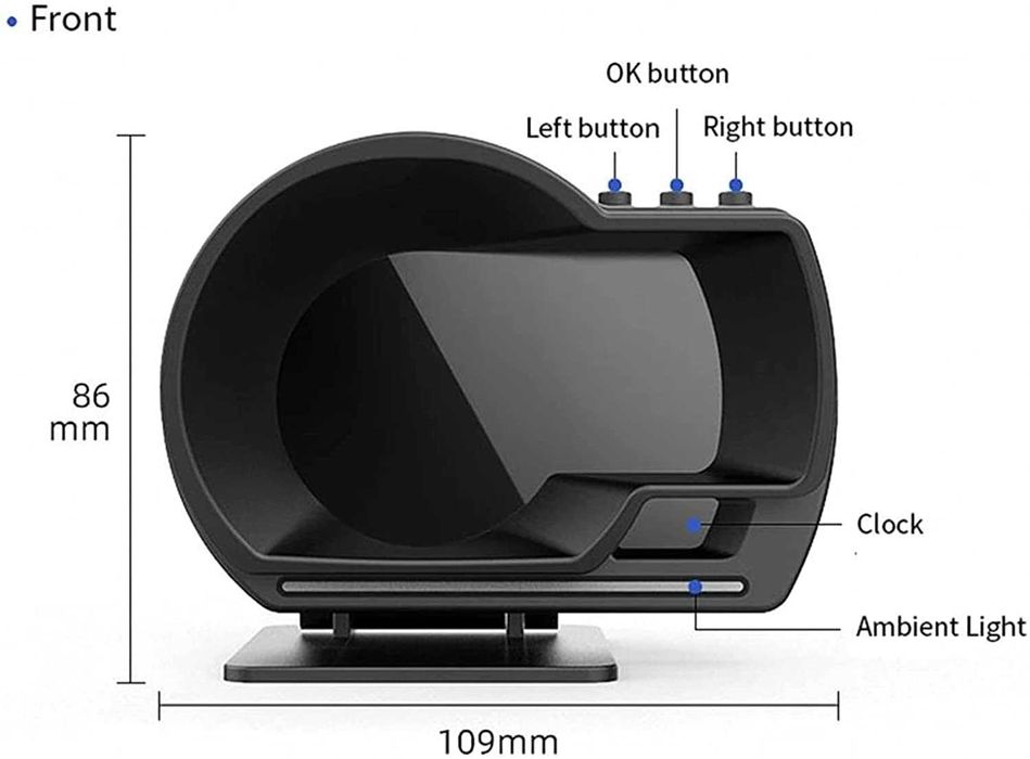Display OBD2 Indicador GPS de sistema duplo