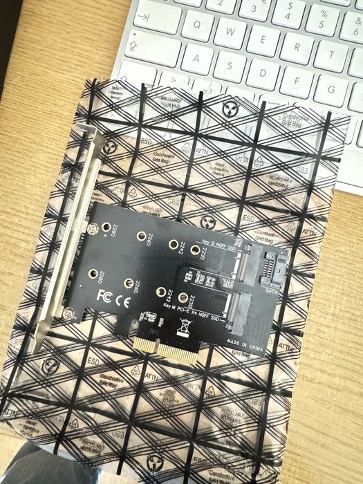 Placa Adaptadora PCIe SSD M.2 2 em 1