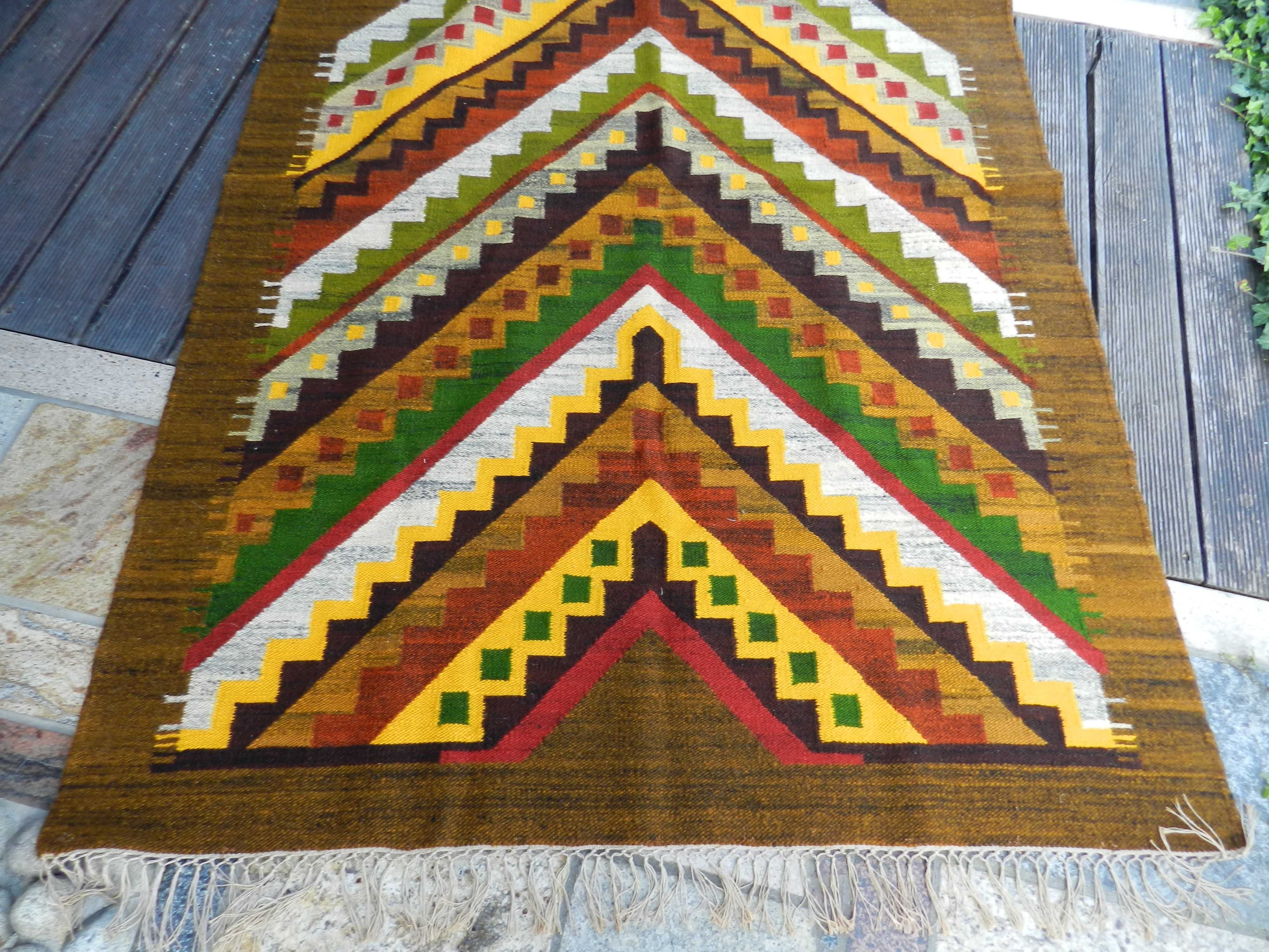 kilim ,,choinka,, J. Banaszkiewicz Cepelia design PRL stan bdb 220x150