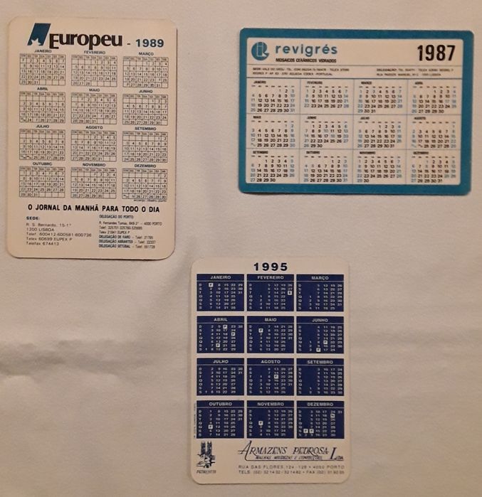 Calendários de bolso do Futebol Clube do Porto (FCP)