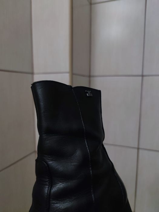 Damskie 37 obuwie buty kozaki Joe Sanchez kwadratowe skórzane botki sz