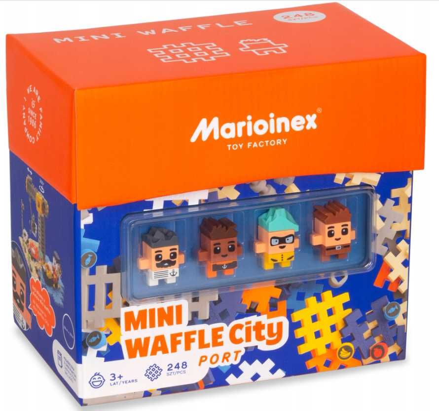 MARIOINEX klocki mini 904176 WAFLE CITY PORT 248 klocki