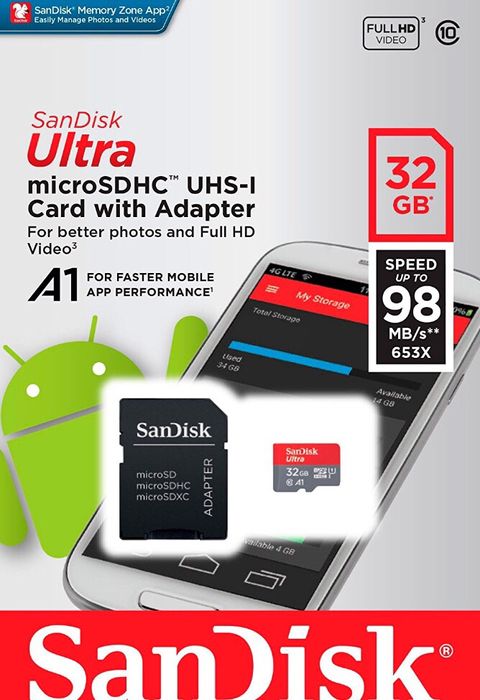 SanDisk Ultra A1 microSDHC UHS-I 32GB Class 10