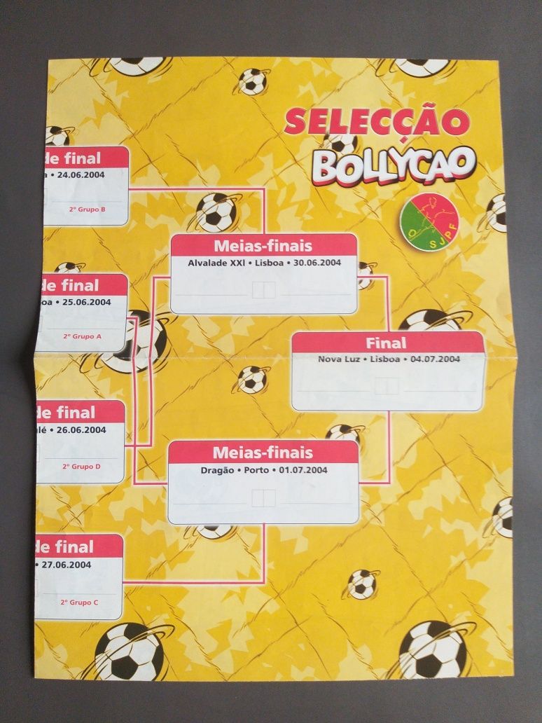 Poster caderneta cromos Seleção Bollycao 2004