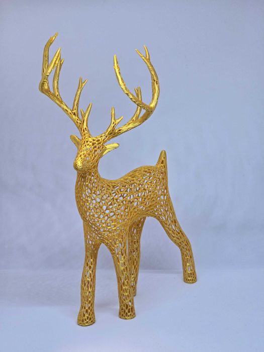 Renifer Voronoi Złoty ozdoba świąteczna