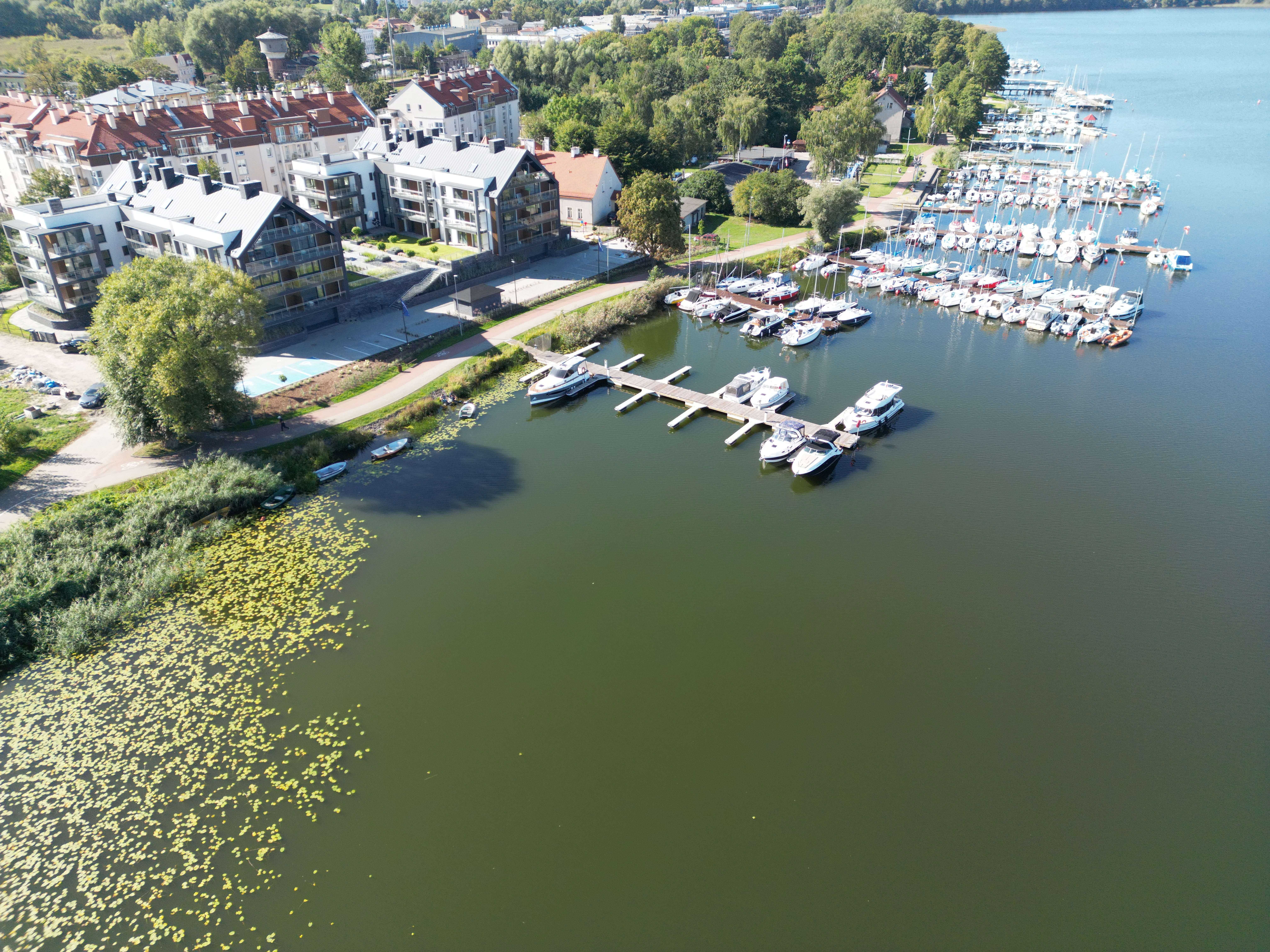 Marina Ostróda II-najlepszy widok na jezioro w Ostródzie, garaż, klima