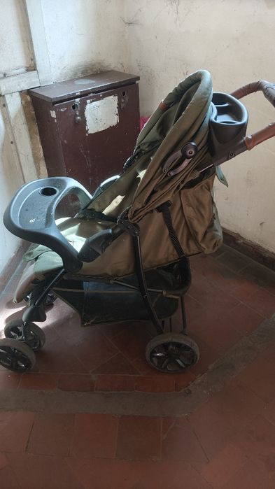 Wózek spacerowy lekki składany duże koła turkusowy Lionelo Emma+torba