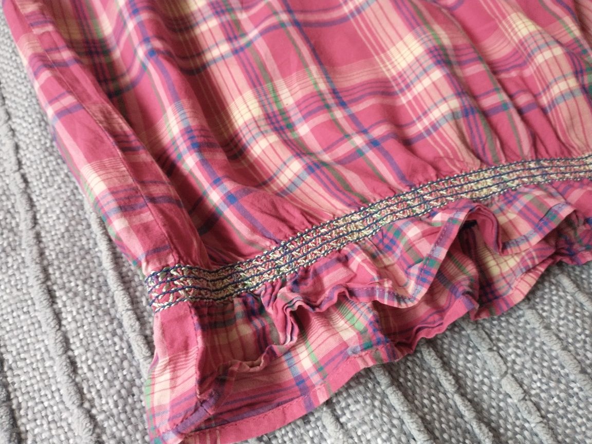Bluzka z krótkim rękawem w stylu carmen, boho Montego roz 40