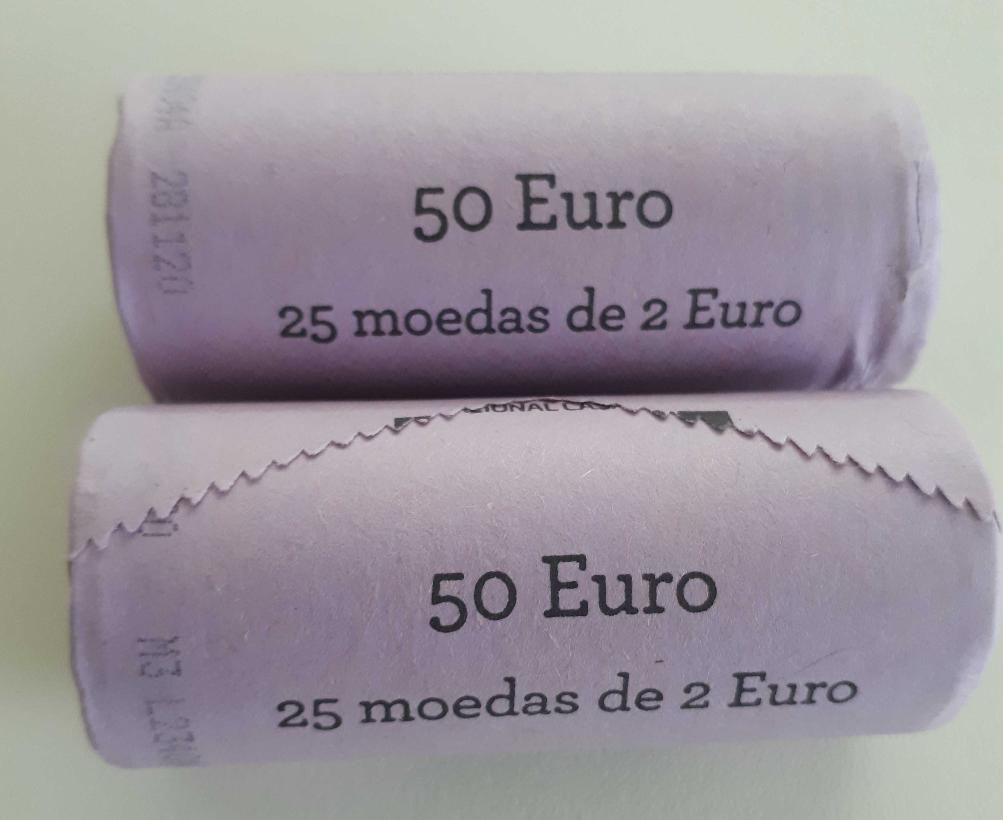 Rolos de 25 moedas x 2€ Presidência da União Europeia 2021