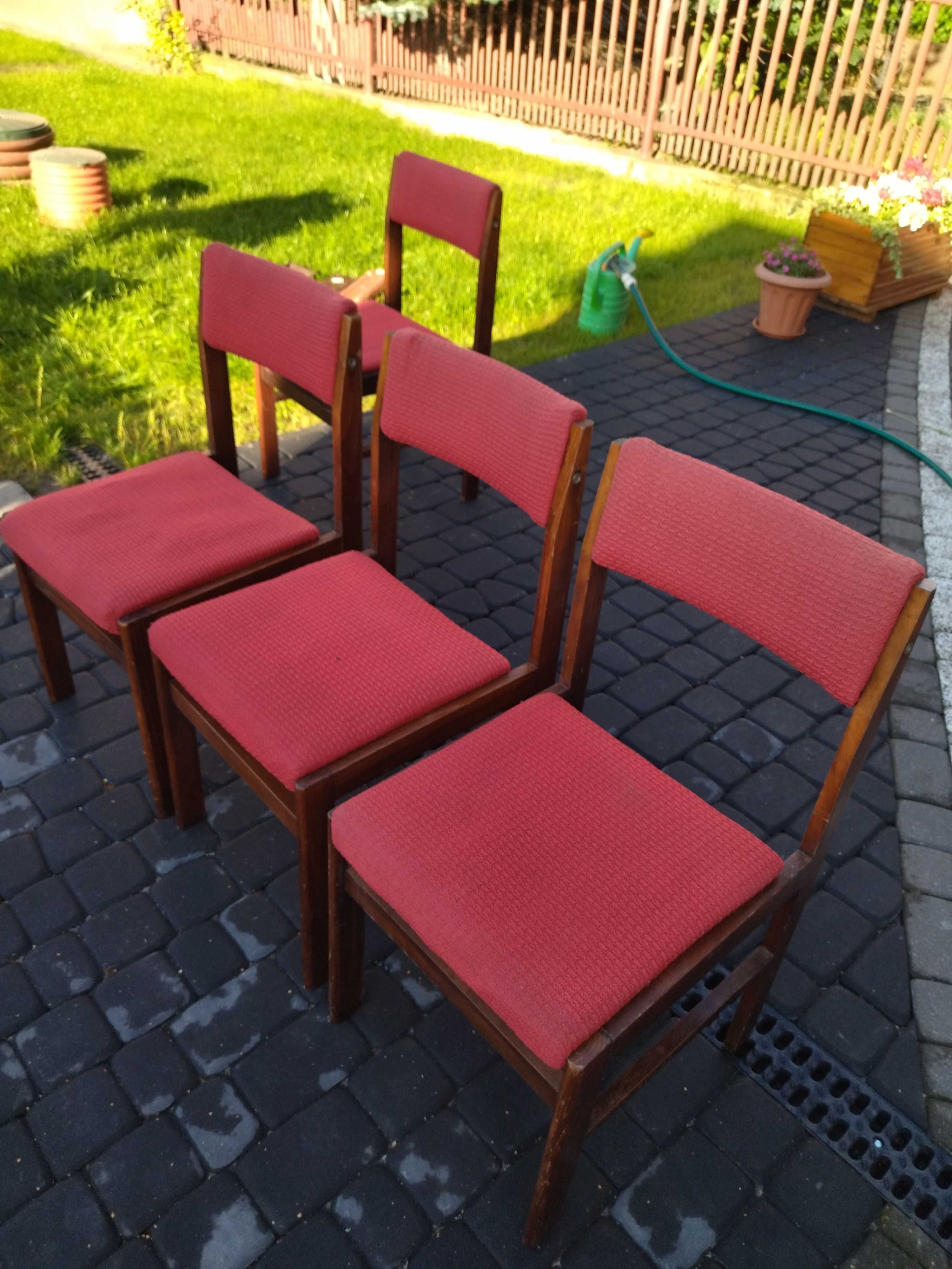 Czerwone krzesła 6 szt.