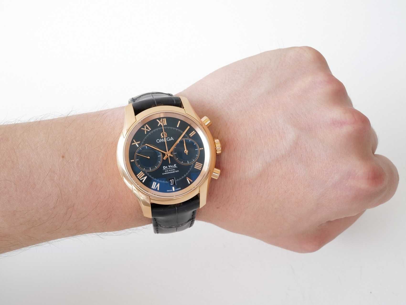 Omega De Ville Hour Vision Co-Axial 18K Rose Gold Chronograph