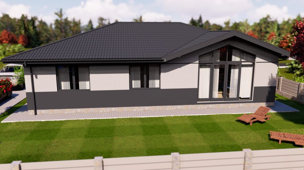 Новий проект! Сучасний будинок в центрі біля озера