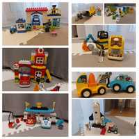 9 zestawów Lego Duplo - policja, straż pożarna, prom kosmiczny