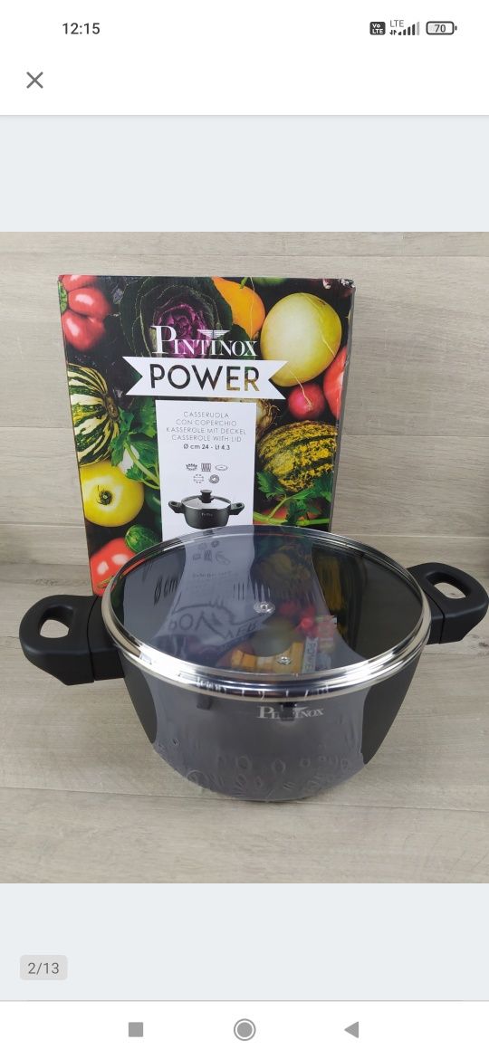 Pinti Inox Power Xylan Garnek aluminiowy 24 cm 4,3 l Gaz Indukcja

Now
