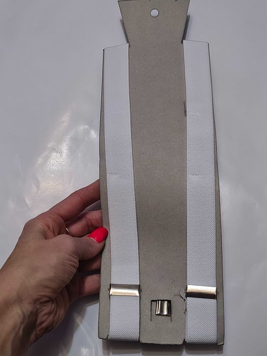 Nowe szelki do spodni damsko-męskie białe