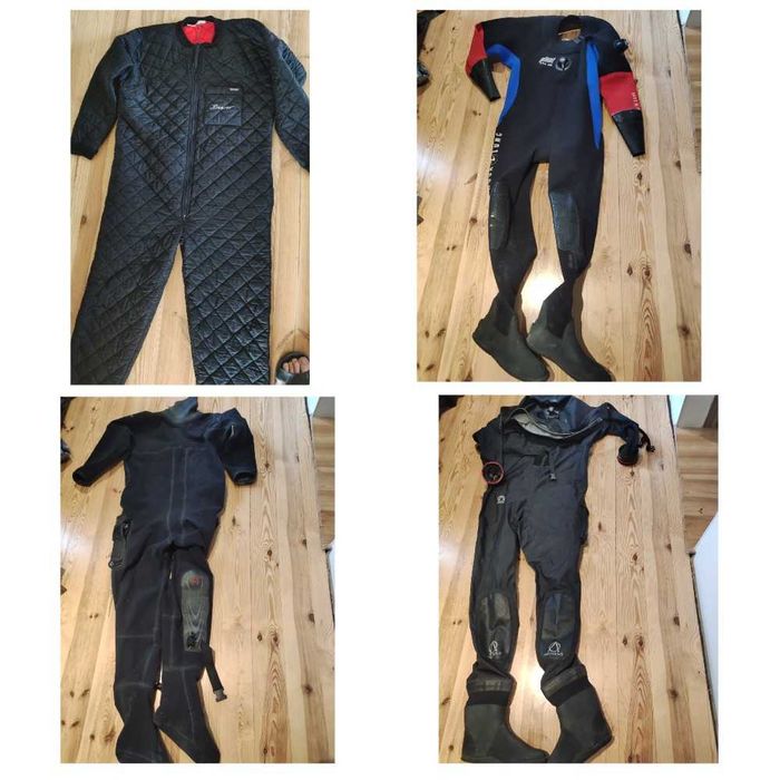 Сухой гидрокостюм для дайвинга, поиска, кайта