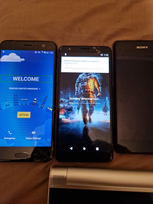 Лот мобильных телефонов, планшет