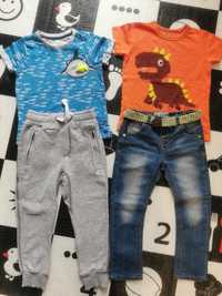 Zestaw spodnie + koszulki dla chłopca 2-3 latka