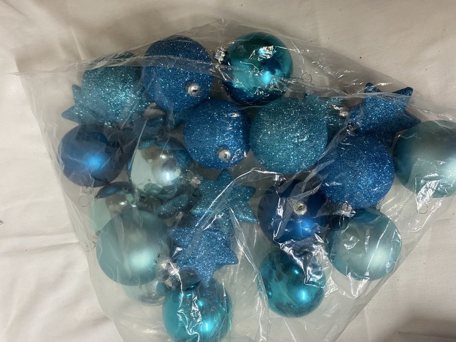 Sortido bolas natal azuis