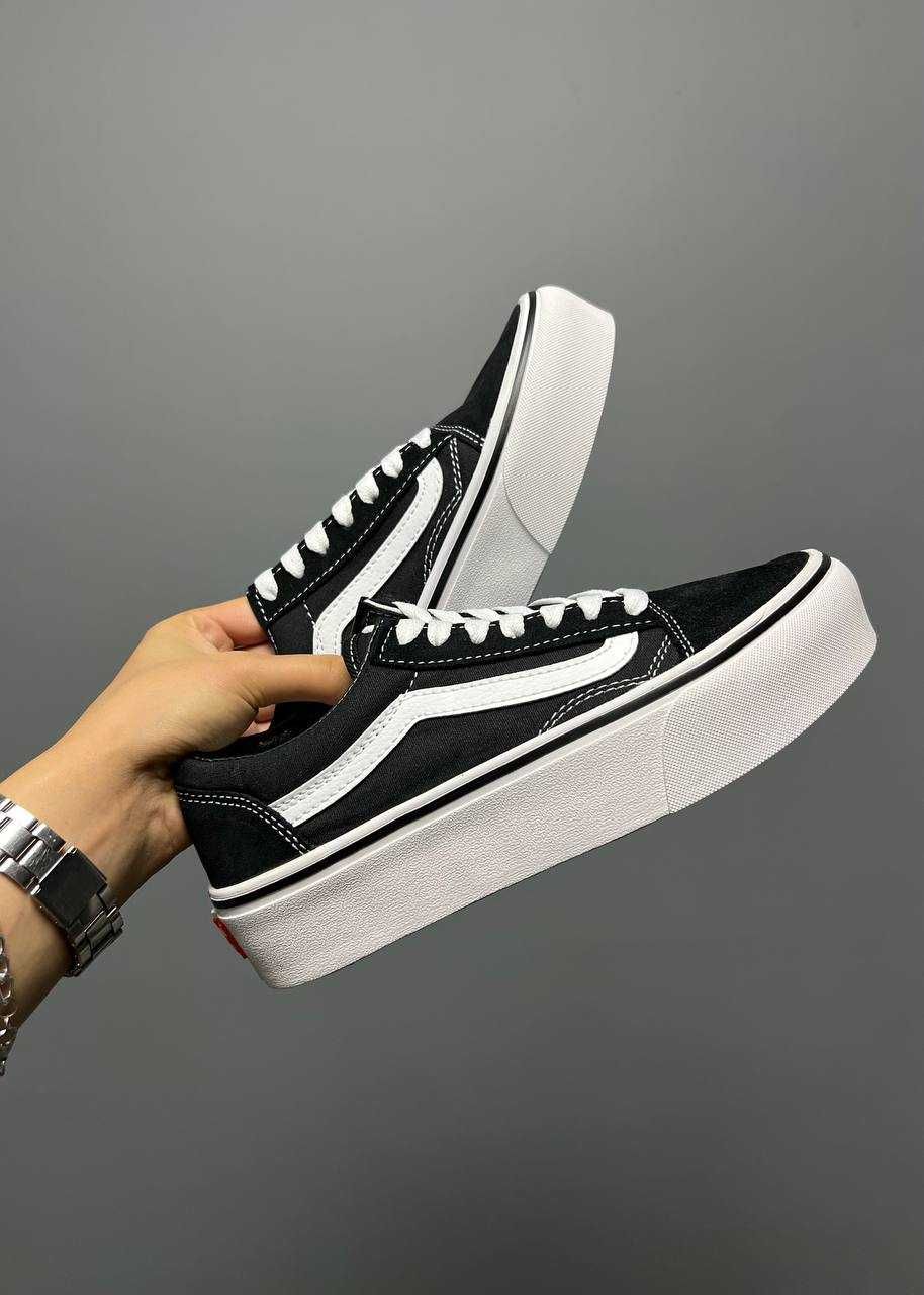 оригінальні кеди Vans Old Skool Black/White Platform