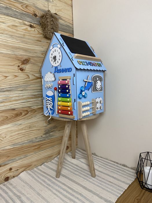 Бізібудинок 30х50 см, для хлопчика, подарунок похреснику