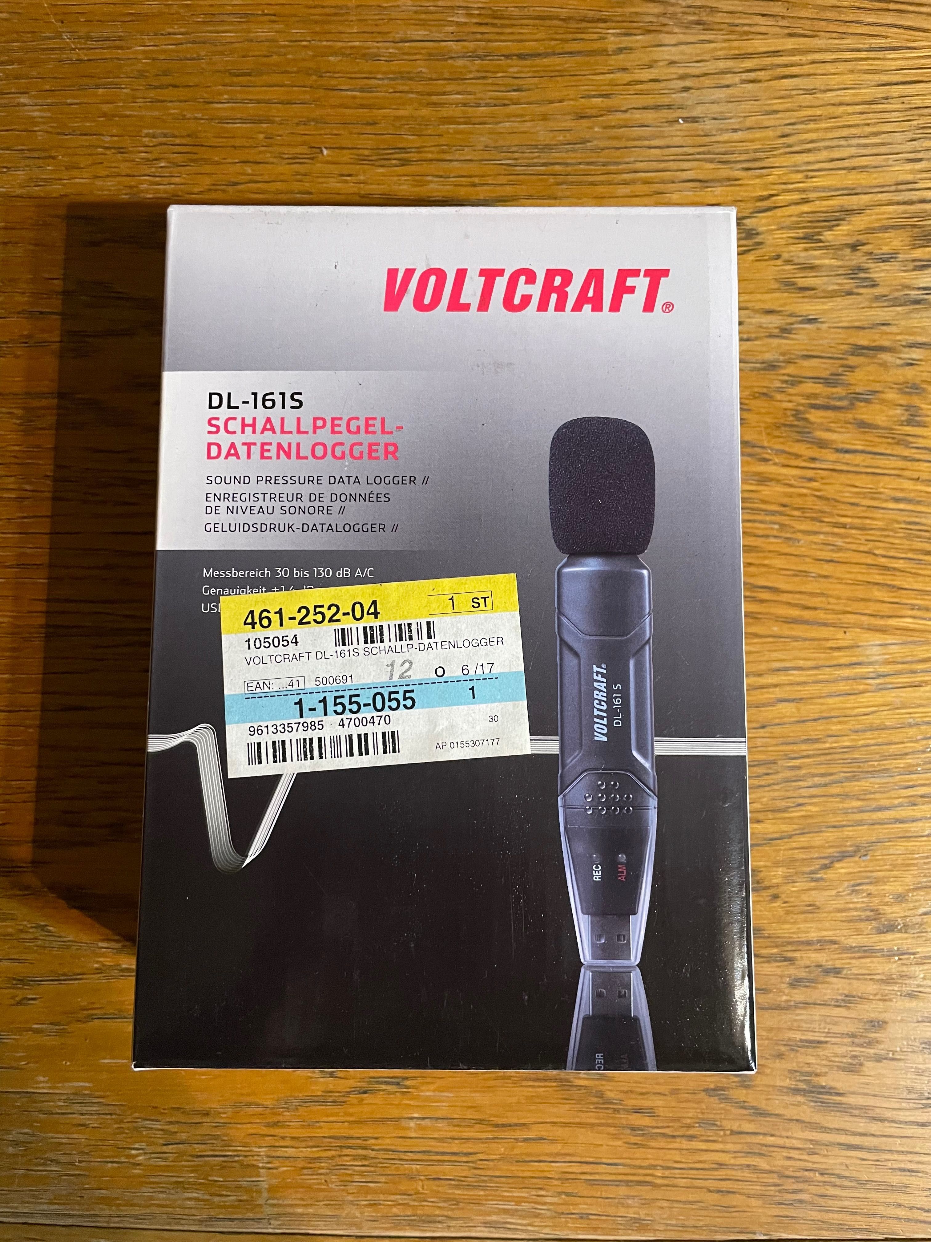 Rejestrator natężenia dźwięku sonometr Voltcraft DL-161S