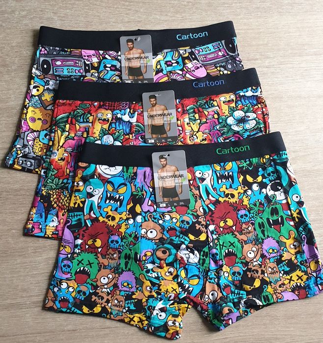 3×męskie bokserki M, bawełna