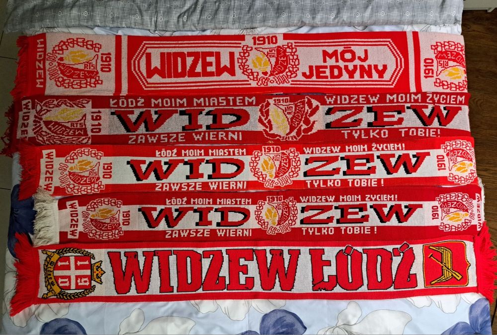 Szaliki szalik Widzew Łódź, Ruch, Elana, Wisła