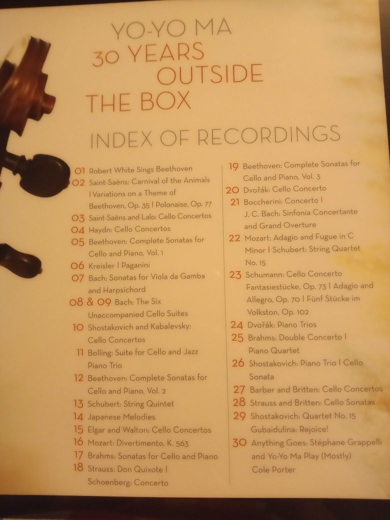 Yo-Yo Ma - Yo-Yo Ma: 30 Years Outside The Box (90CD)