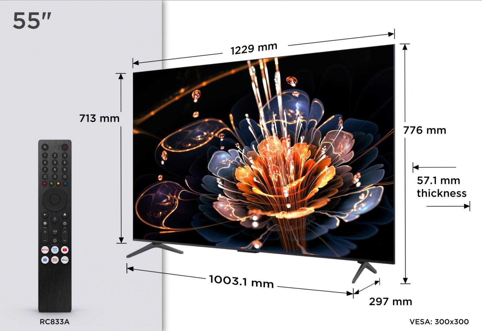 Телевізор Mini LED  TCL 55C61KS НОВИНКА Модель 2025-2026 року!