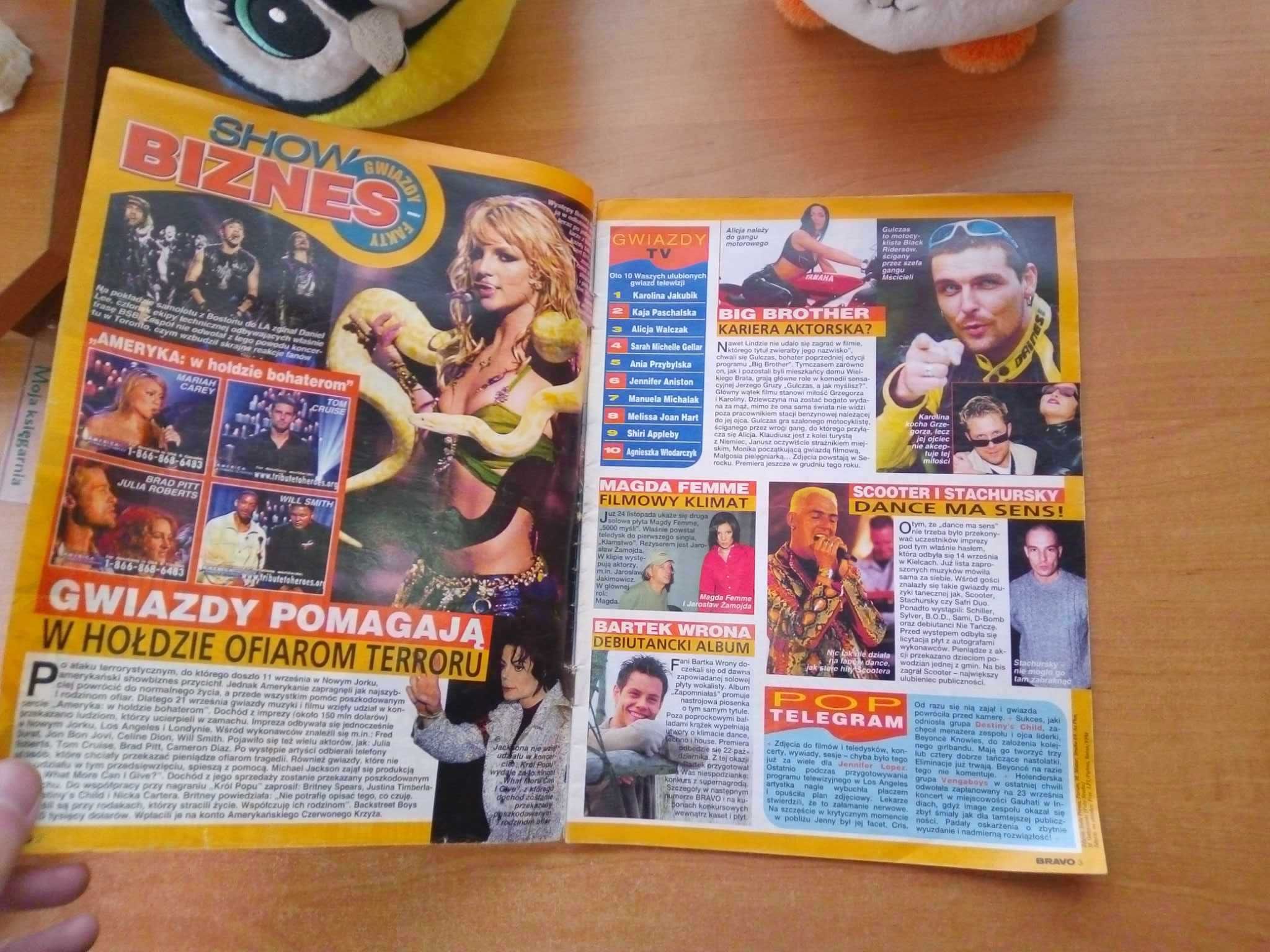 Dwutygodnik Czasopismo Gazeta Bravo nr 21 2001 październik Britney