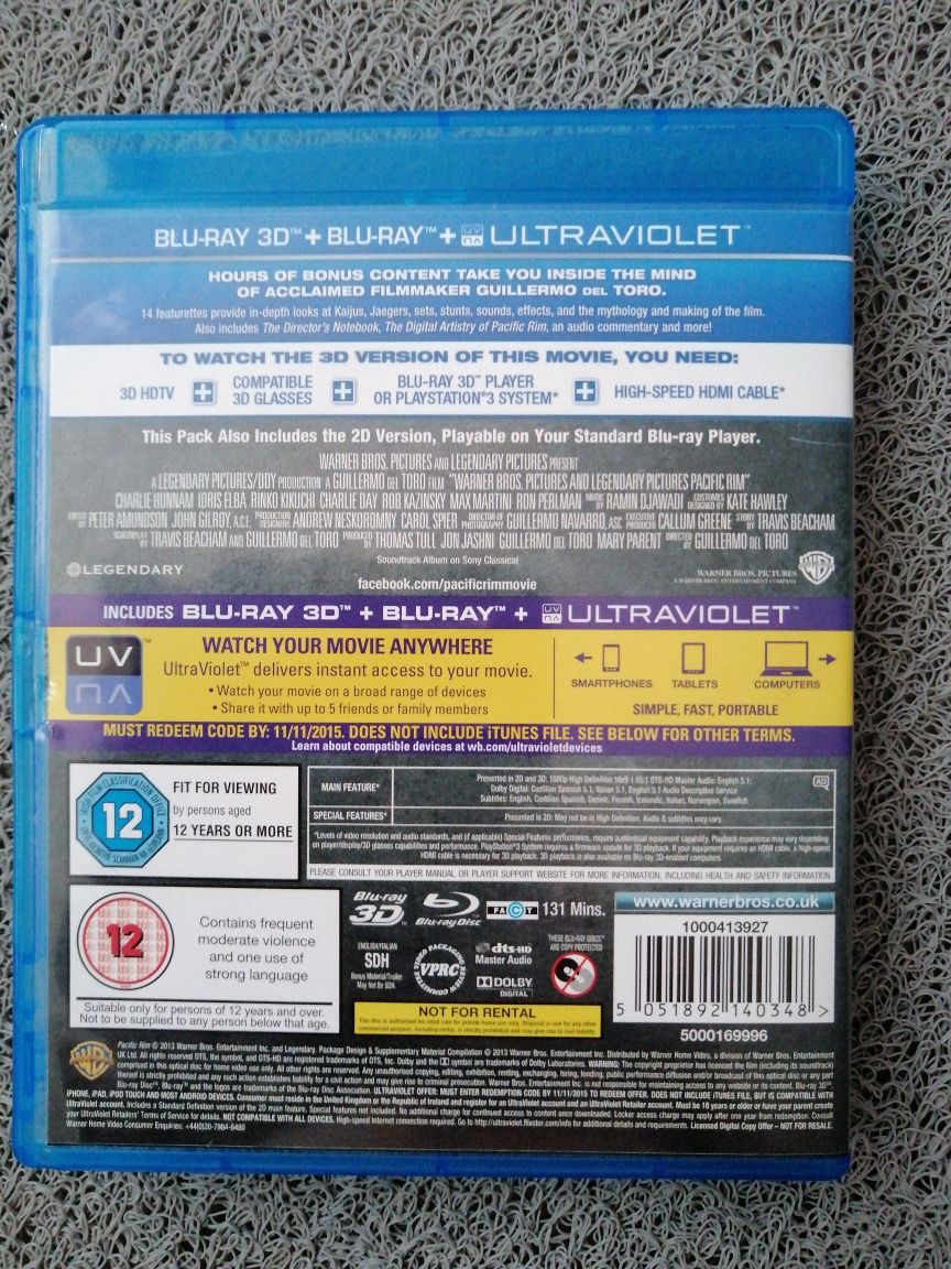 Film 3D Blu-Ray Pacific Rim