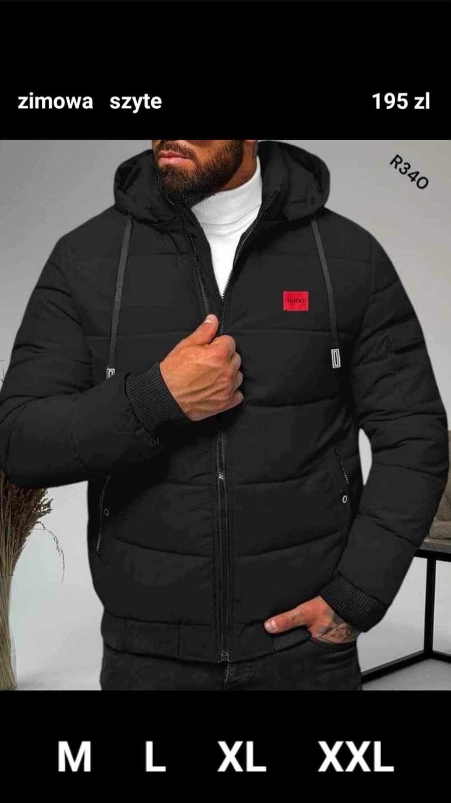 Nowa Kurtka Meska Zimowa Szyte logo M L XL XXL różne modele.