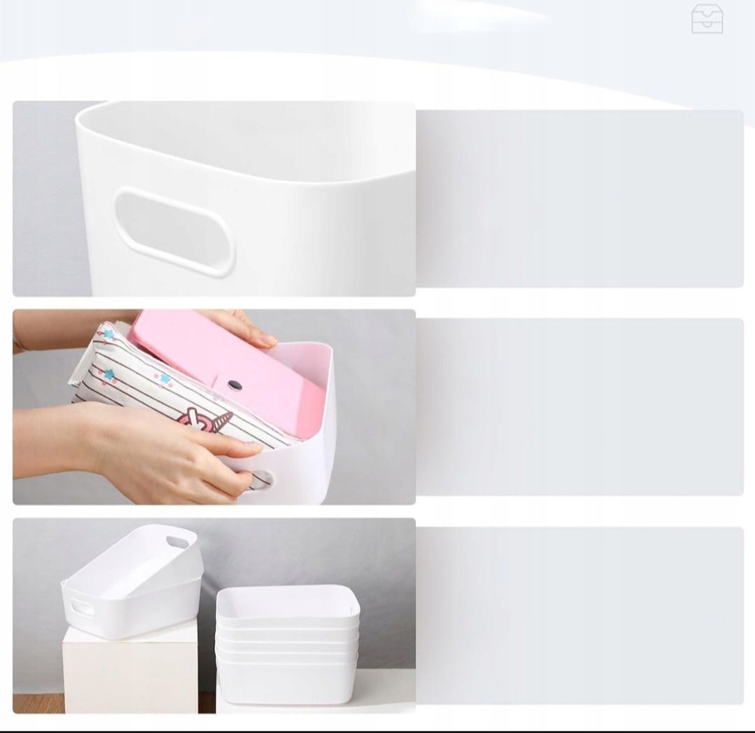 10x Zestaw Pojemnik Plastikowy Pudełko Plastikowe 20x19x11cm