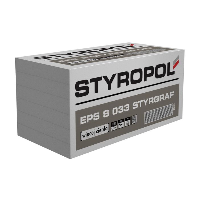 Styropian elewacyjny Styropol eps s 033 styrgraf grafit 20cm