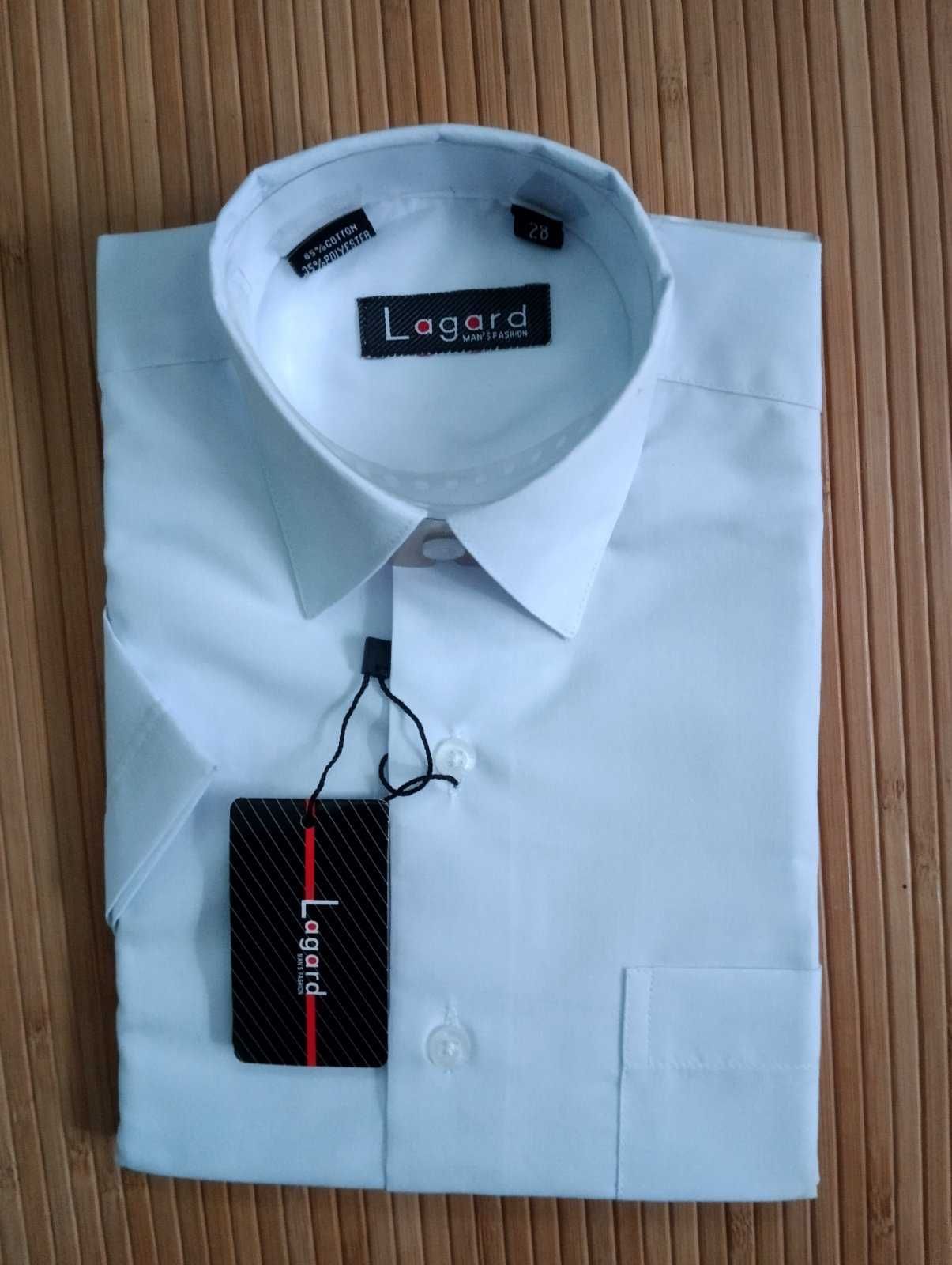 Сорочка дитяча біла р.31, рубашка Lagard для мальчика с коротким рук