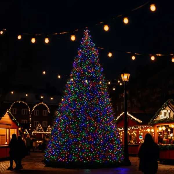 Гірлянда Нитка вулична 1000 LED 100м чорна, мультиколор CF1000L100MBML