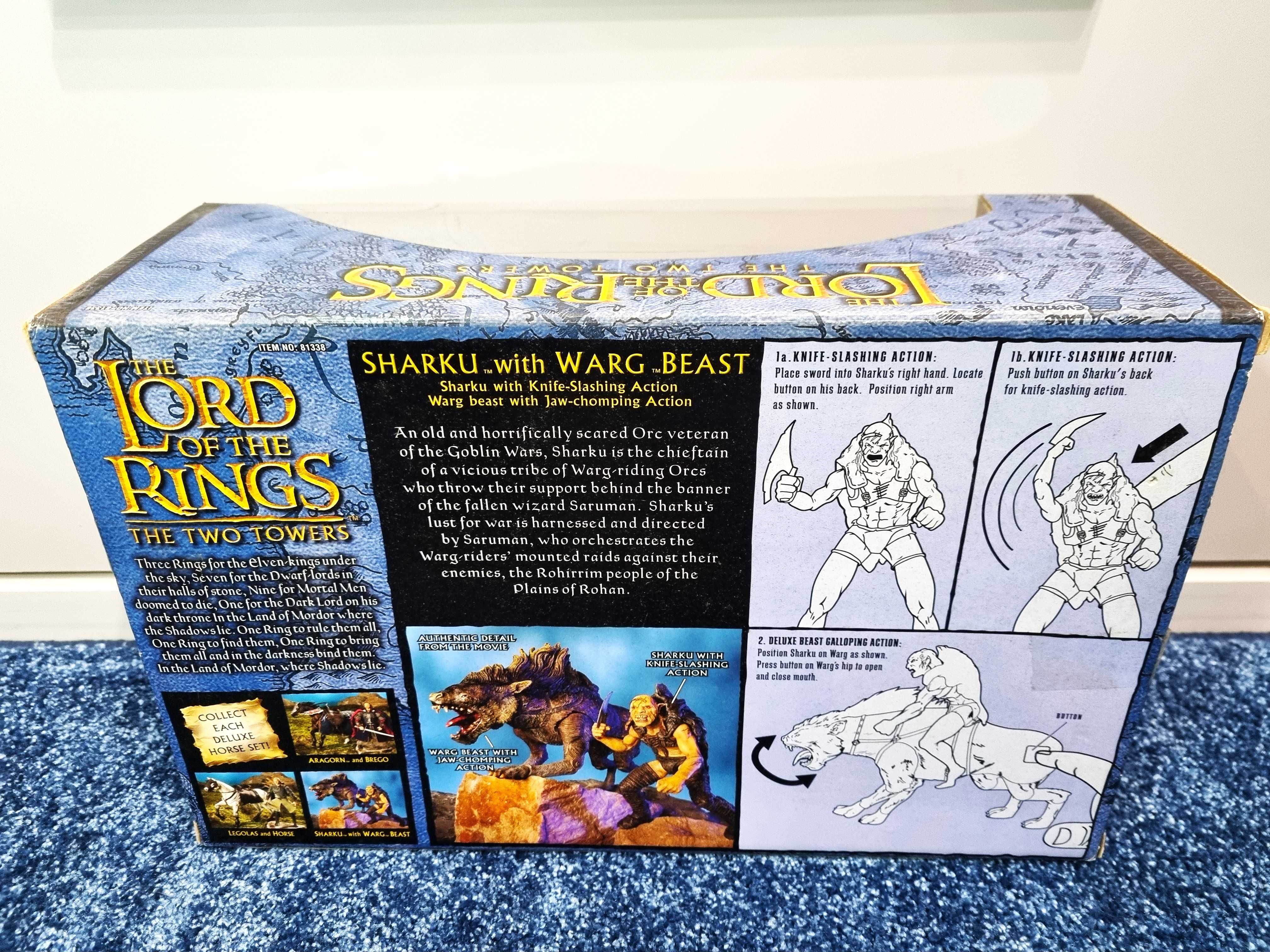 Władca Pierścieni Toy Biz Sharku & Warg Beast - Deluxe Set