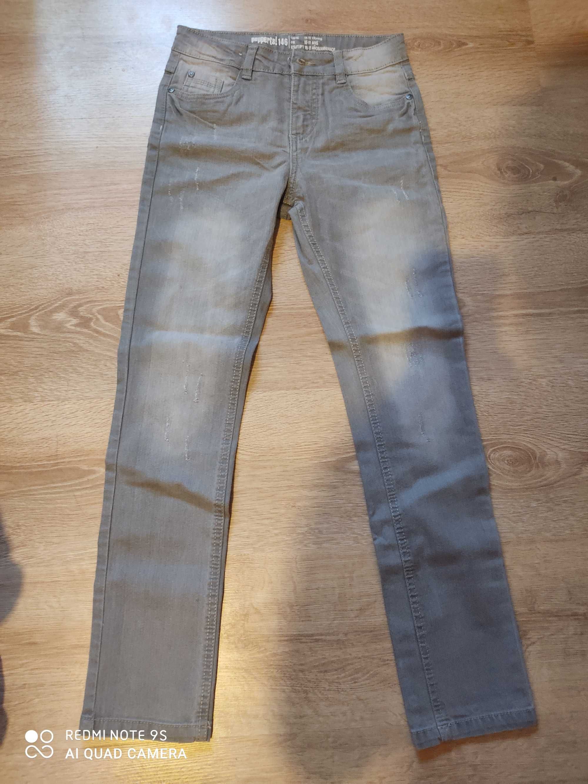 spodnie jeansy dziewczęce 146