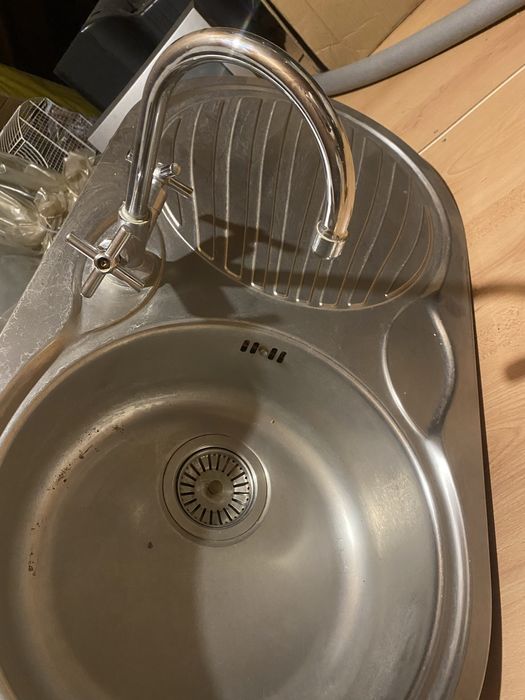 Zlew z baterią 44x84