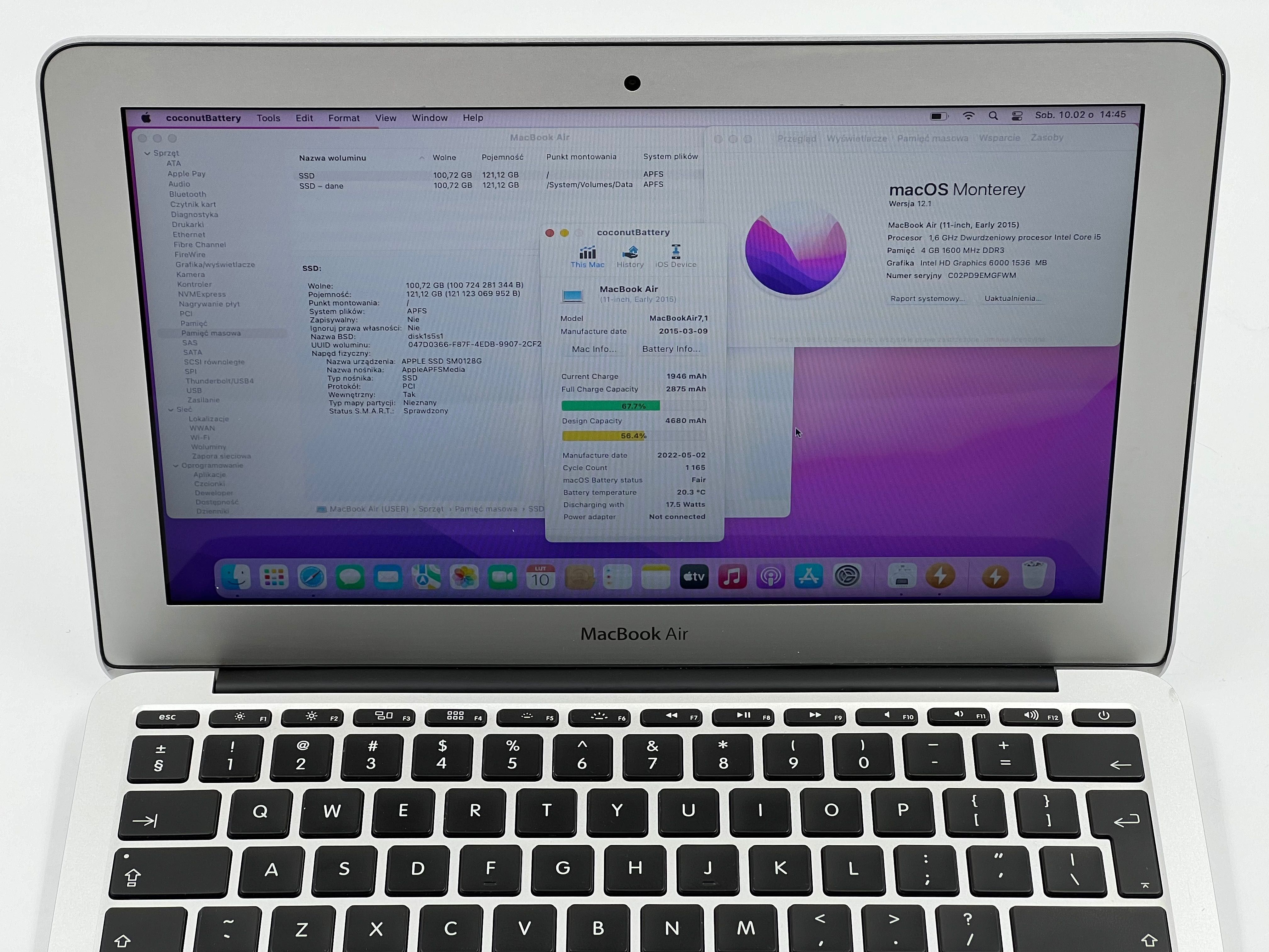 Laptop Apple Macbook Air 11 2015 i5 4GB 128GB A1465