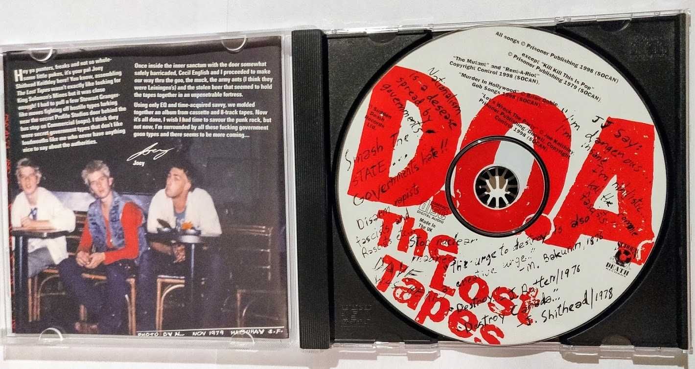 D.O.A. - The Lost Tapes - HC/punk CD