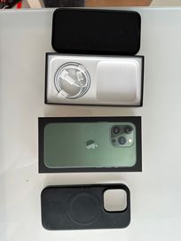 iPhone 13 Pro, zielony, 256 GB, cały zestaw, etui, szkło