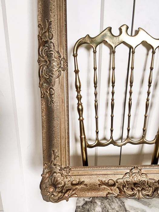 Rama do obrazu lustra obraz lustro antyk vintage drewniana złota