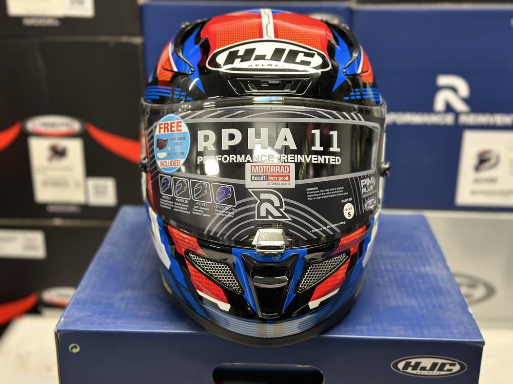 Kask motocyklowy HJC RPHA 11 STOBON rozmiar S x2 Szyba, Pinlock!