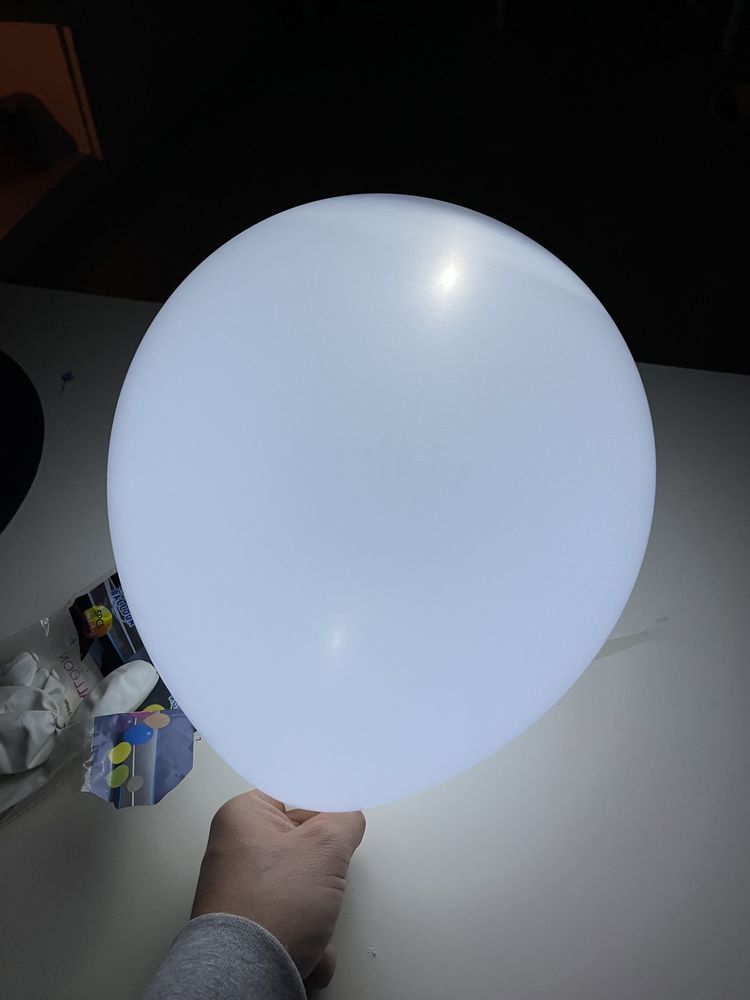 Balony świecące LED białe 15 sztuk